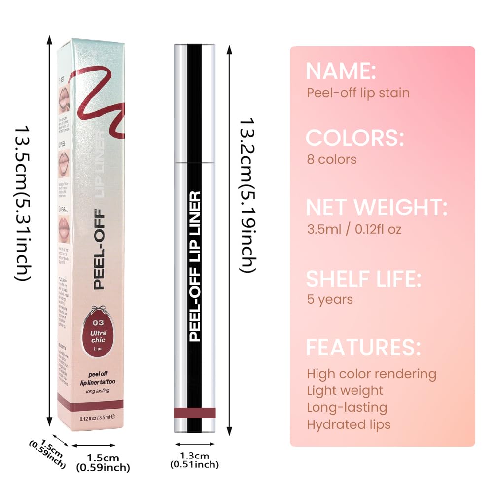 Peel off lip liner