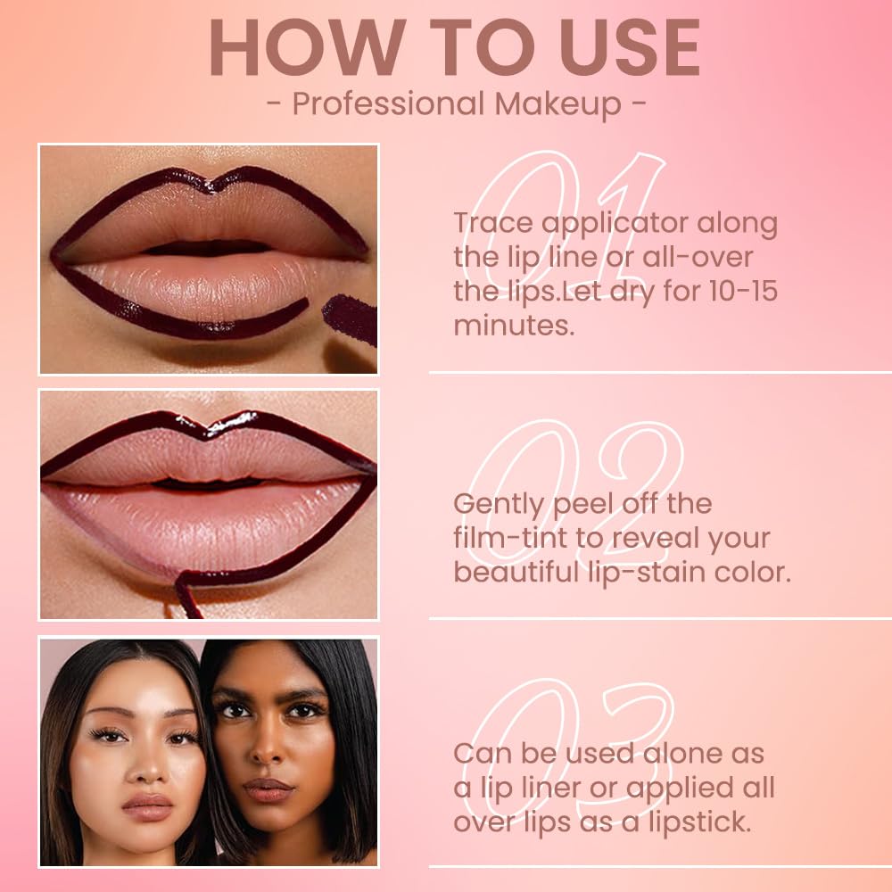 Peel off lip liner