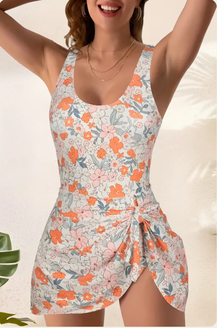 Tummy control swimdress